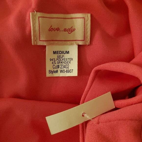 Love Ady Ruffle-Hem Fit & Flare Dress size Medium in Pink - NEW - Picture 10 of 11